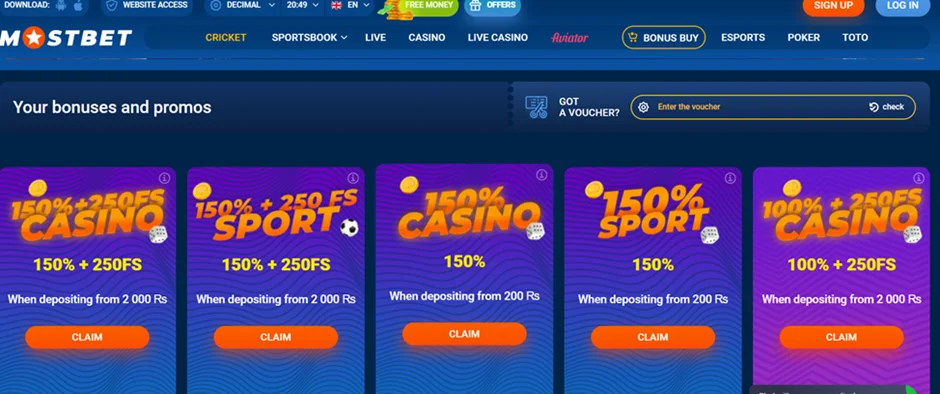 Mostbet online registration